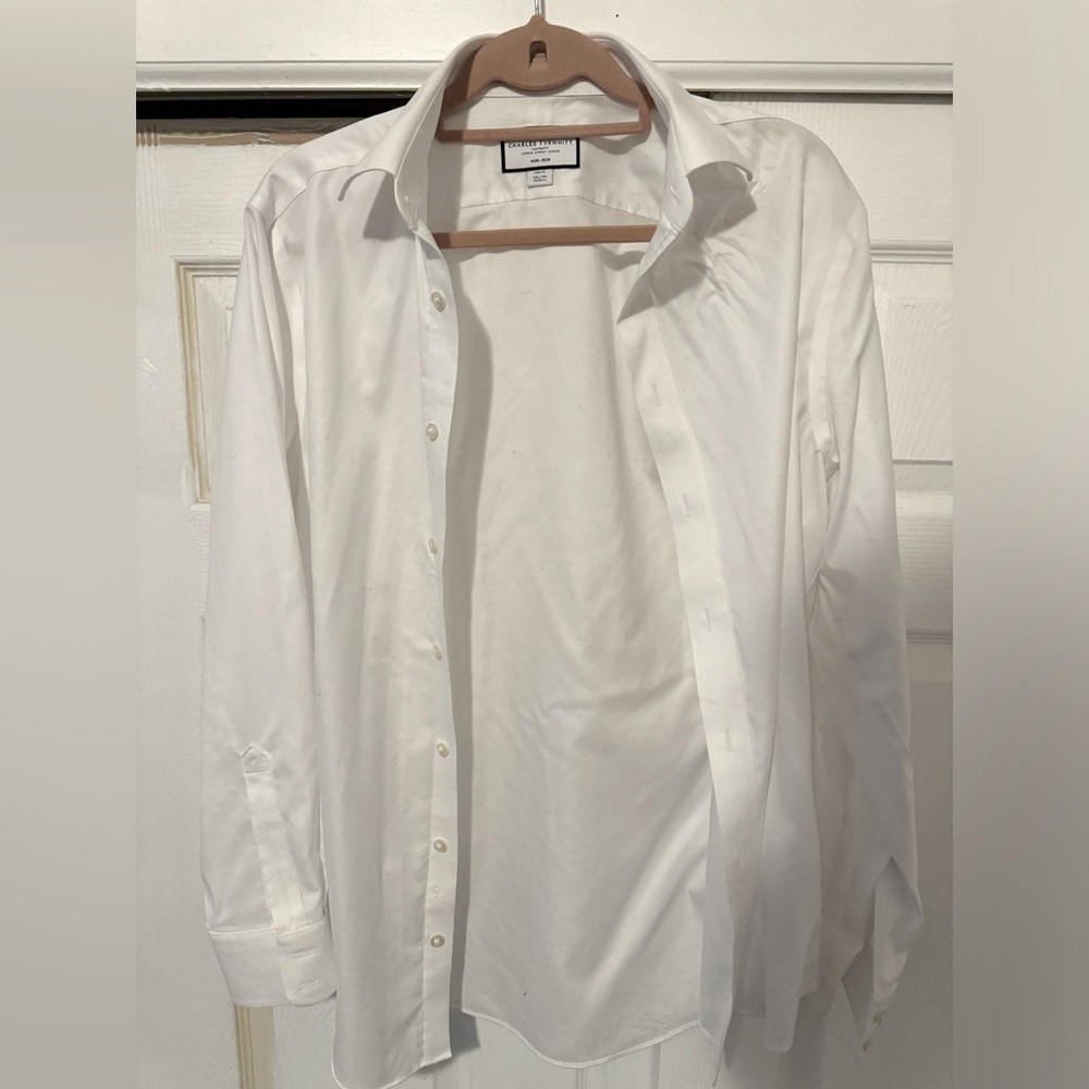 Charles Tyrwhitt SF slim fit white Non-Iron twill shirt